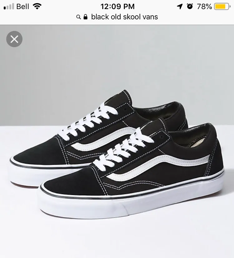 Black Old Skool Vans photo 1
