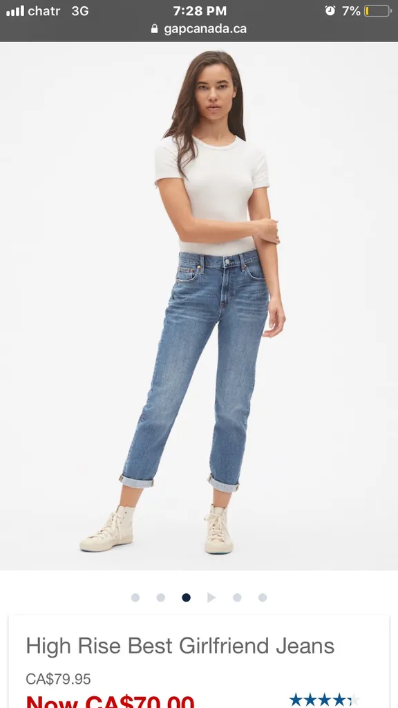Gap High rise Girlfriend Jeans photo 1