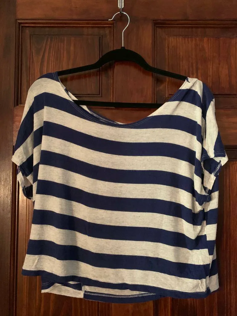 Off the Shoulder Striped Top photo 1