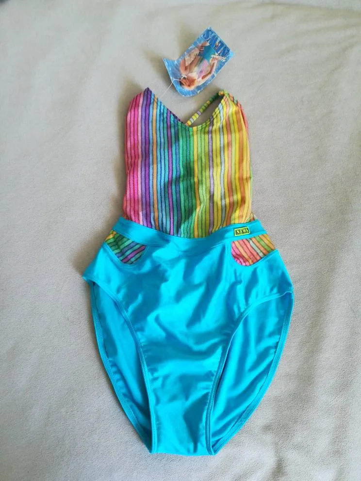 New Rainbow Tieback Onepiece Swimsuit photo 1