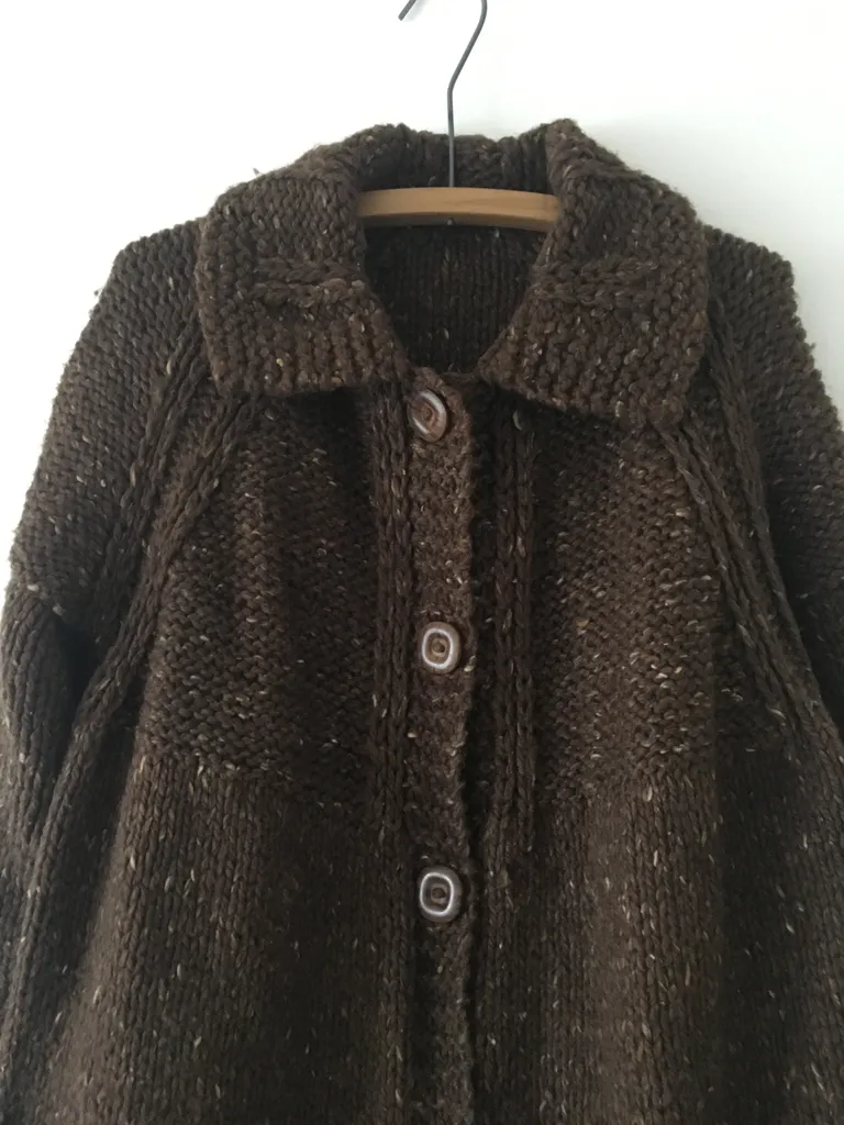 Hand knitted 100% Wool Coat / Cardigan photo 1