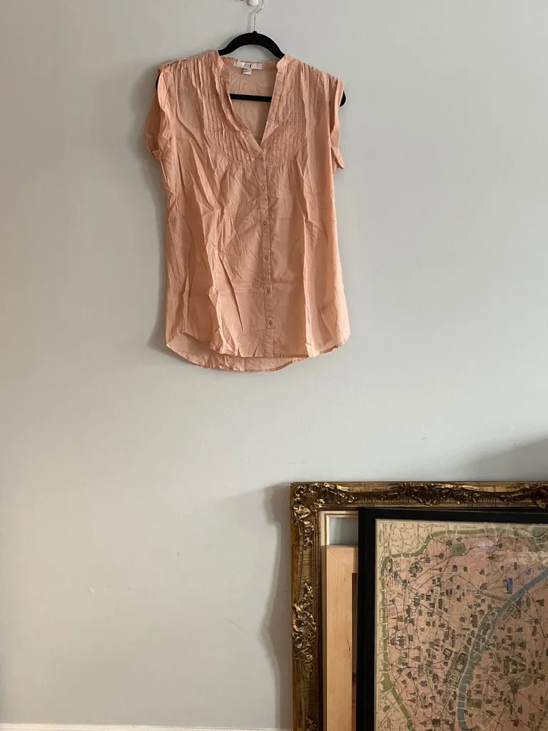 F21 Blush Pink Blouse Size Medium photo 1