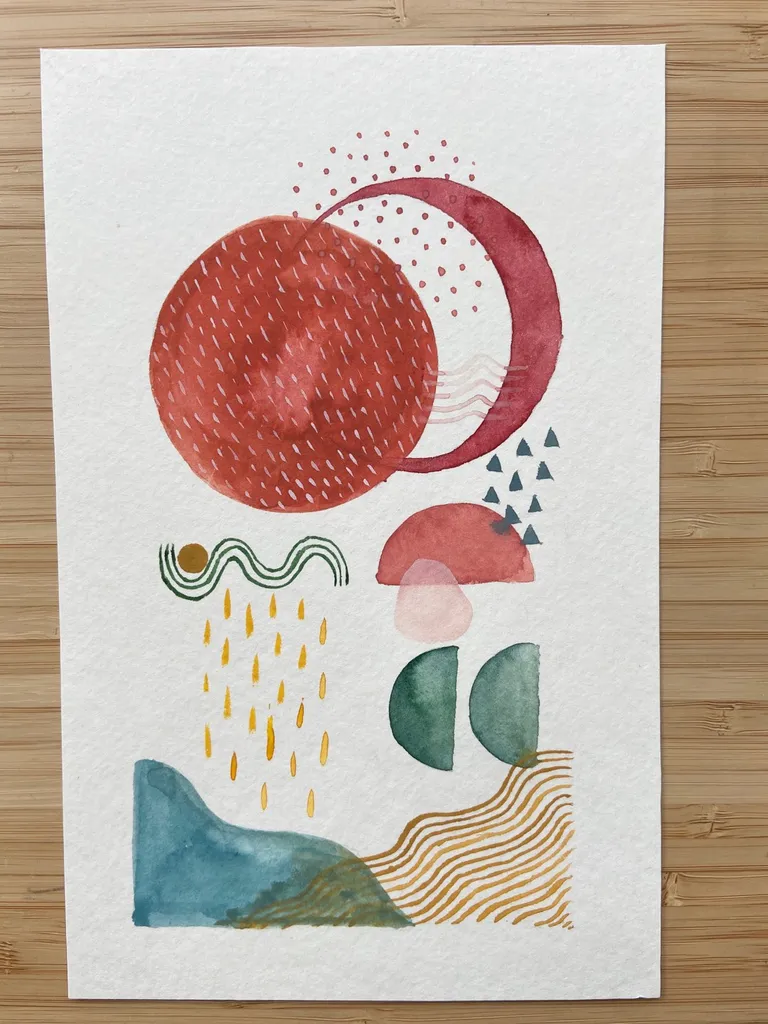 Original Gouache painting photo 1