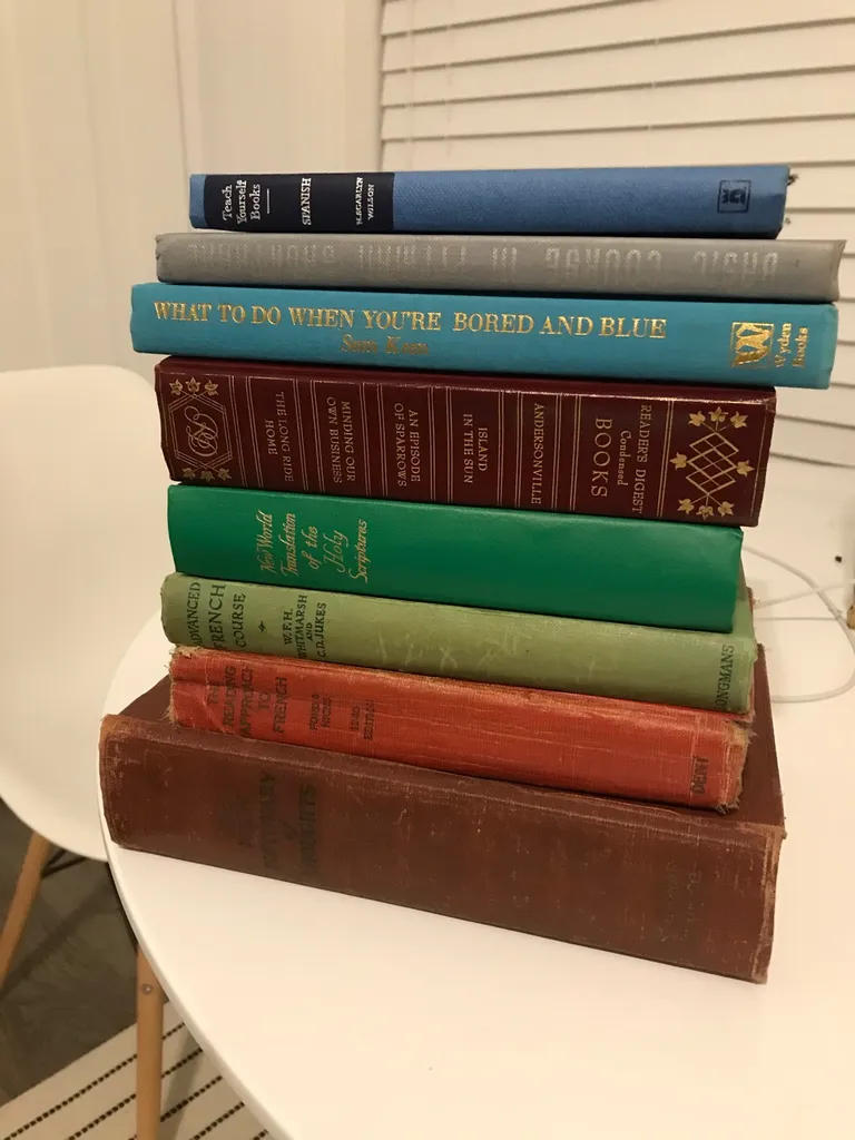 Vintage Shelf Display Books photo 1