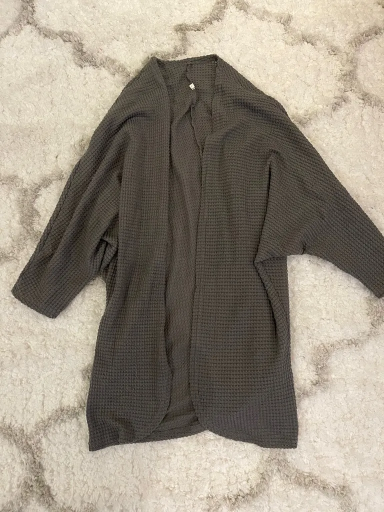 Waffle Long Cardigan photo 1