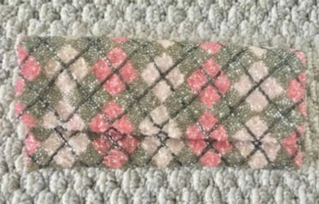 Beaded Clutch / Purse - Pink and Grey photo 1