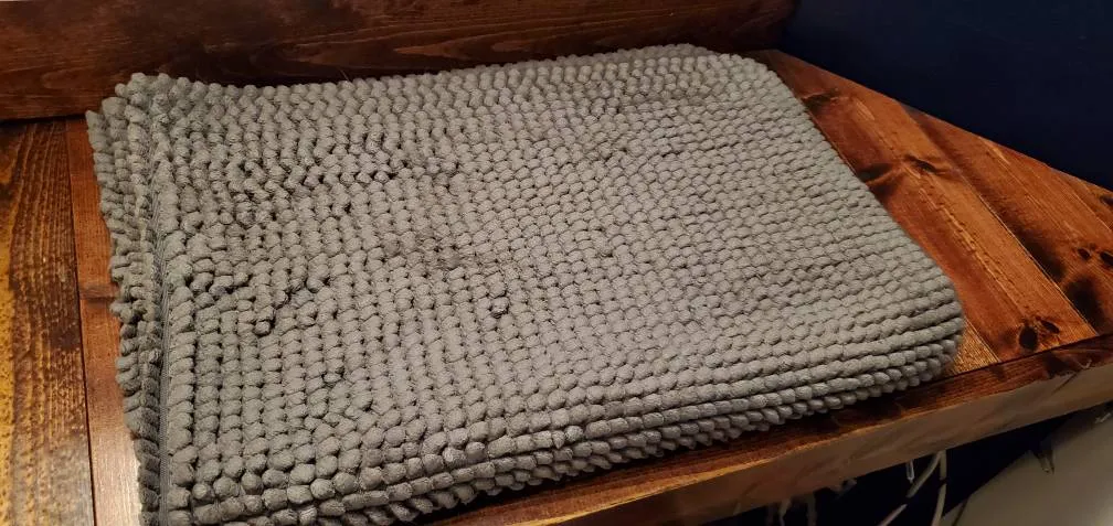 Grey Ikea Bath Mat. photo 1