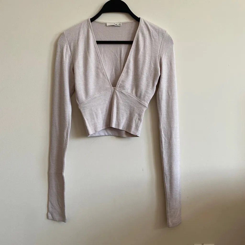 Light Purple Aritzia Plunge Top photo 1
