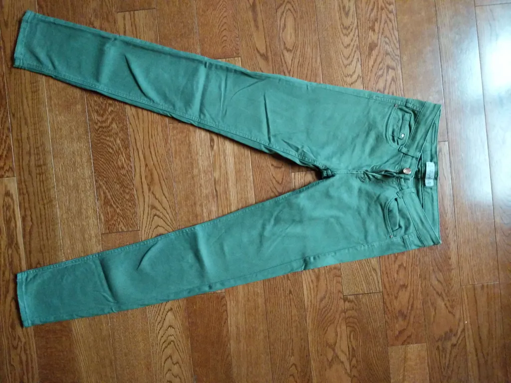 Olive green skinny jeans photo 1