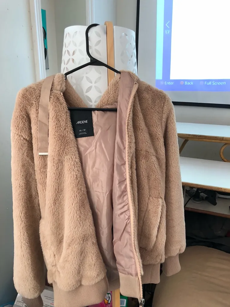 Pink Sherpa Zip Up Jacket- Brand New! photo 1