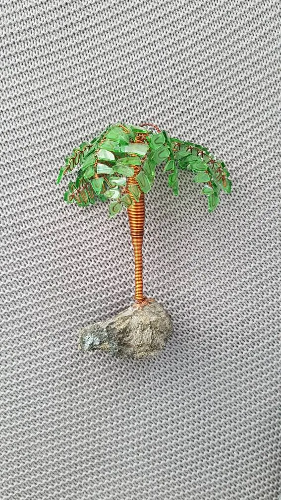 Glass & Copper Tree Decor photo 1