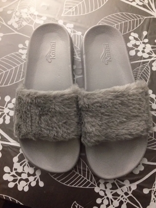 NEW Grey Flip Flops photo 1