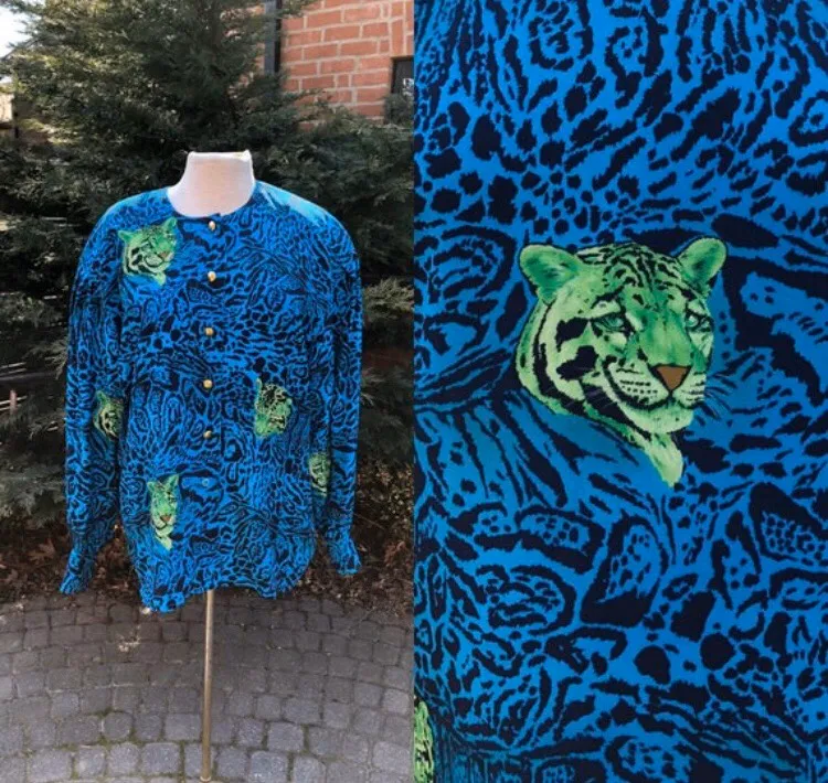 ESCADA SILK TIGER FACE TOP photo 1