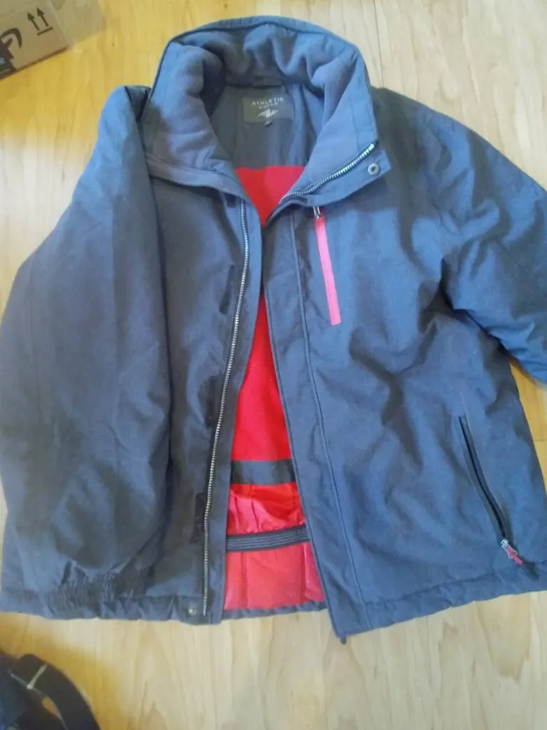 Grey & Red Men's Jacket photo 1