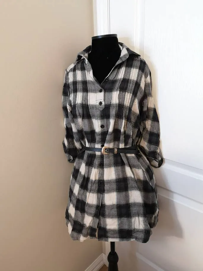 Plaid Dress Top photo 1