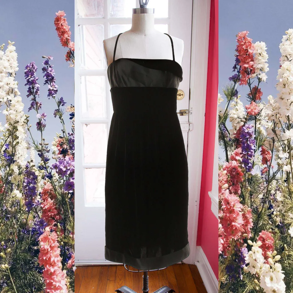 Genuine Georgio Armani - Velvet Little Black Dress Staple - P... photo 1