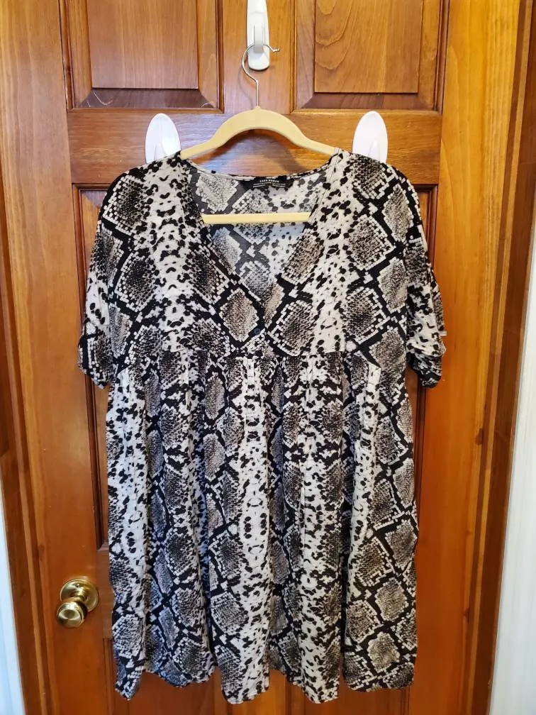 ZARA Snake Print Dress photo 1