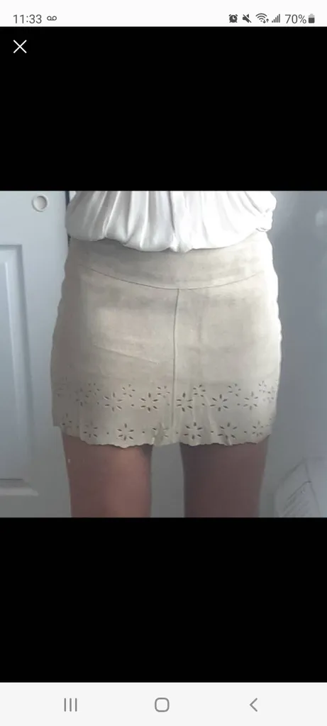 Suede Miniskirt Size 0/xs photo 1