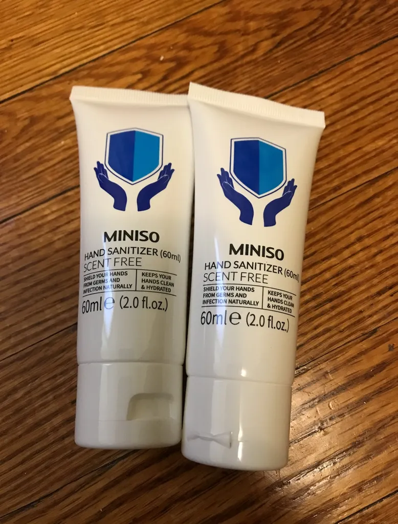 2x New miniso Hand Sanitizer 60ml photo 1