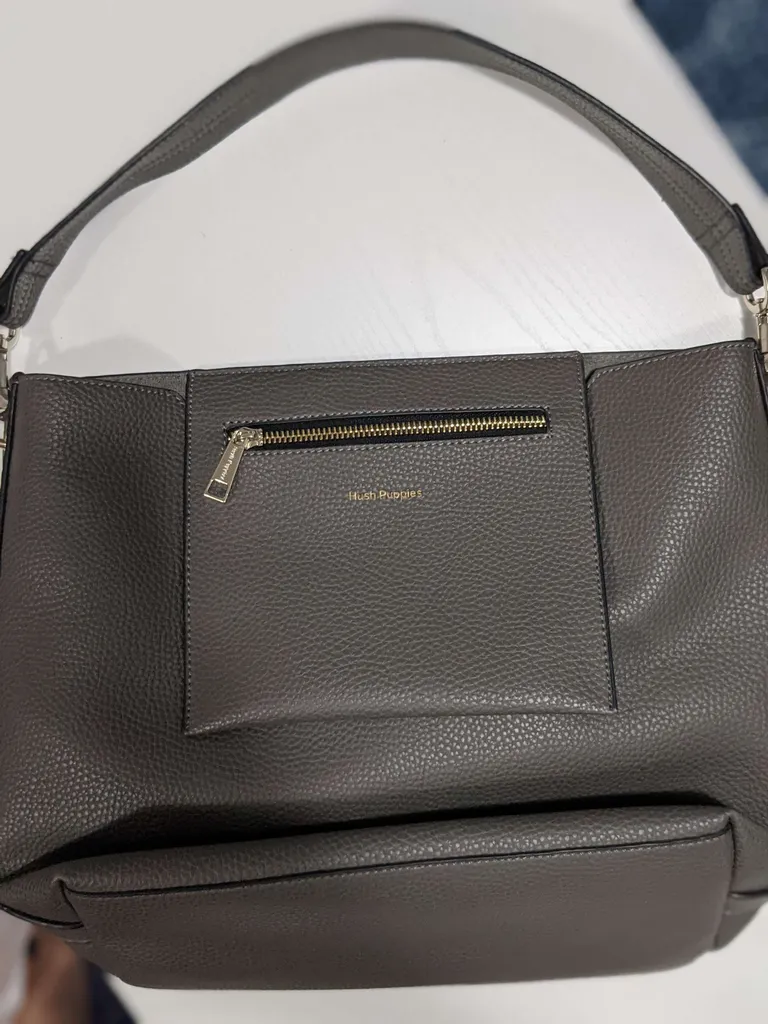 Like New Grey Hush Puppies Bag photo 1
