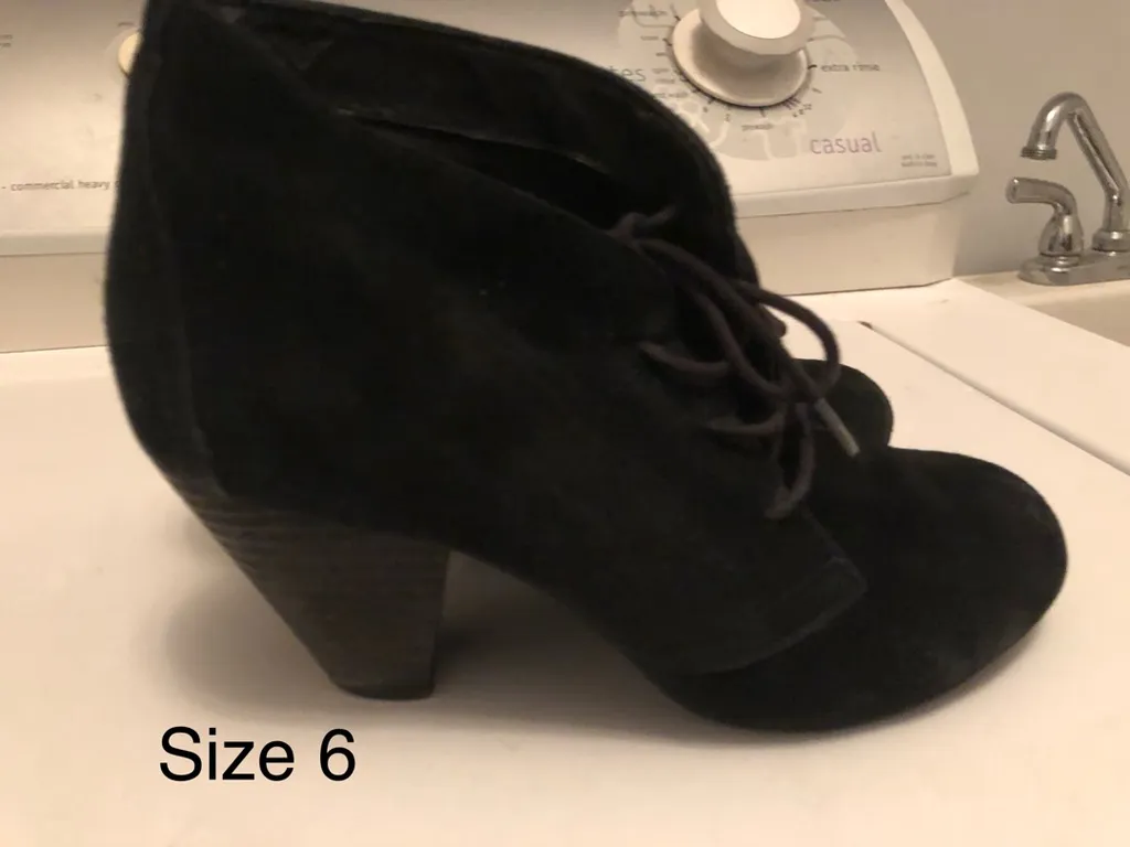 Black Booties Size 6 photo 1