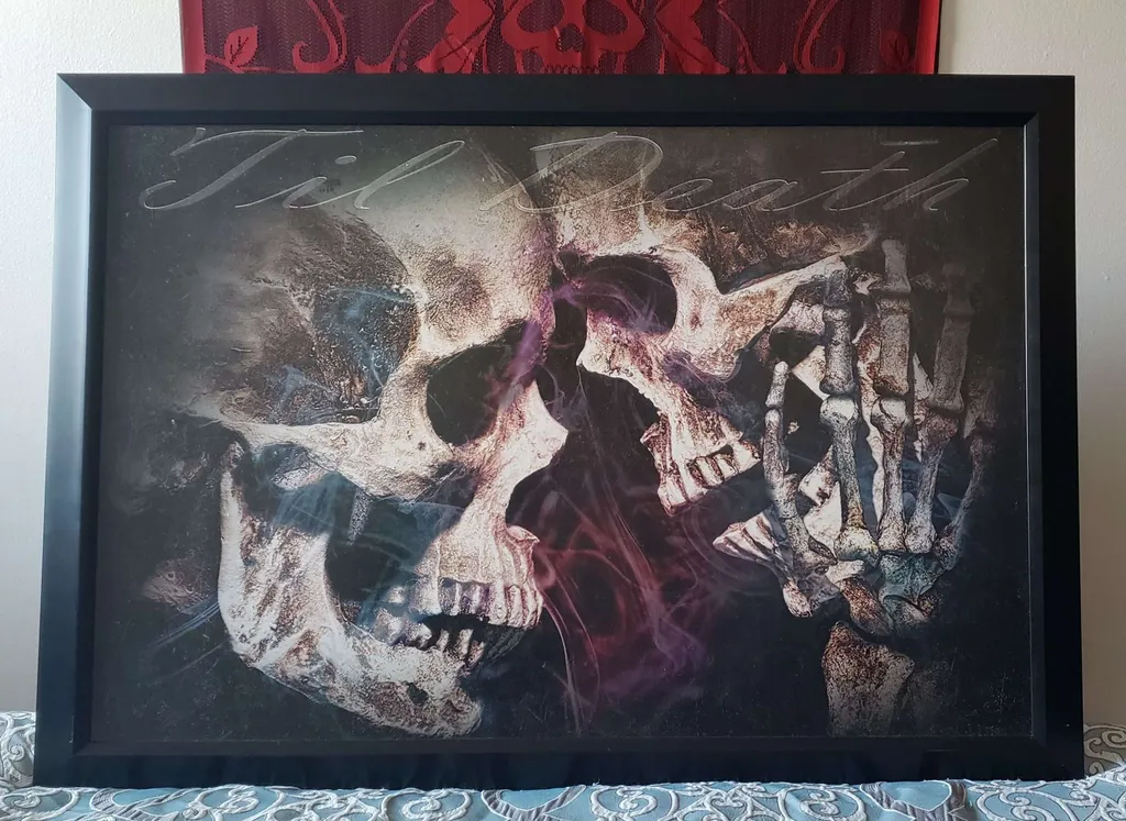 *Large Gothic Skull Art Print photo 1