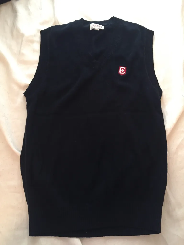 V - neck blue sweater photo 1