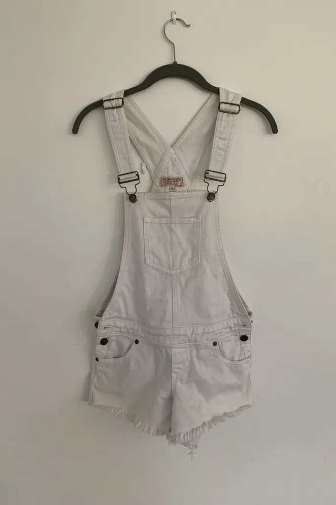 Original Guess Jeans White Overalls / Denim Jumper photo 1