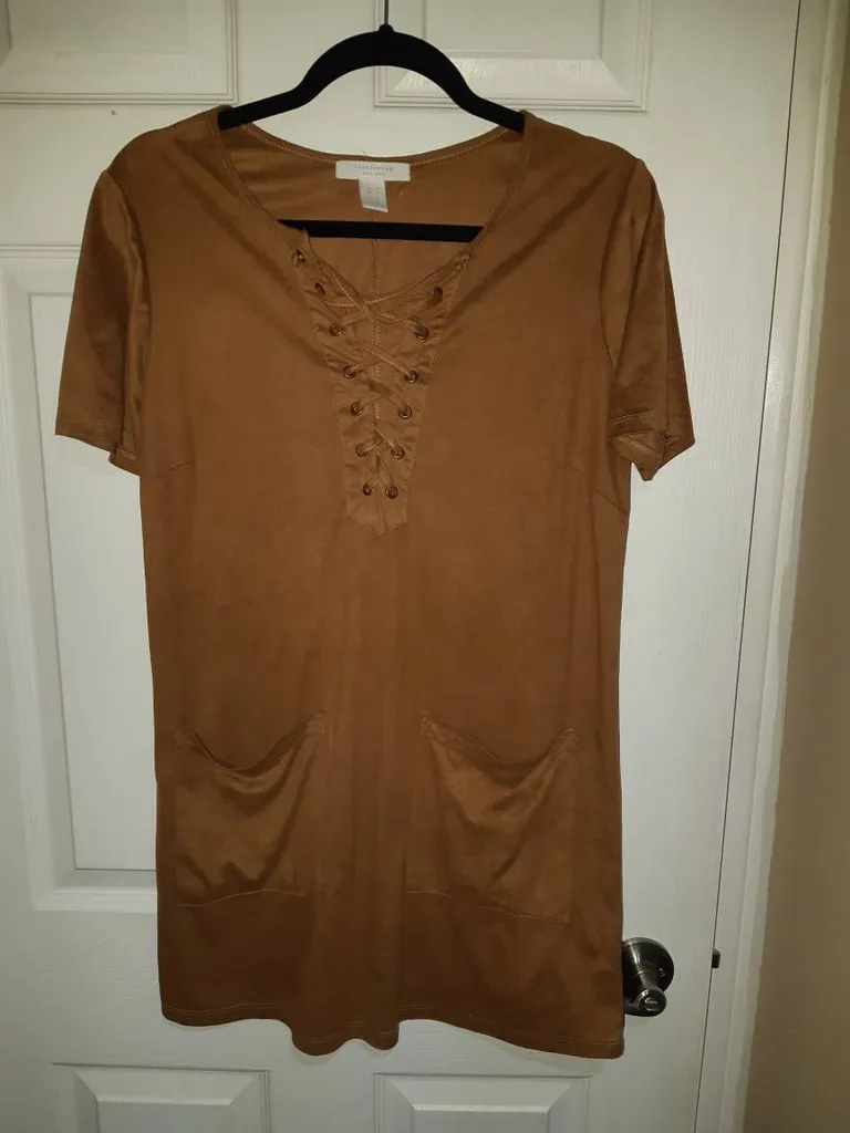 Suede-like T-shirt Dress photo 1