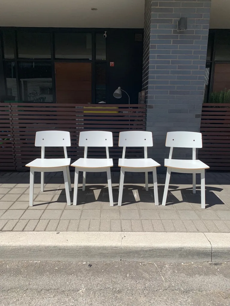 IKEA SIGURD Chairs - White, Set of 4 photo 1