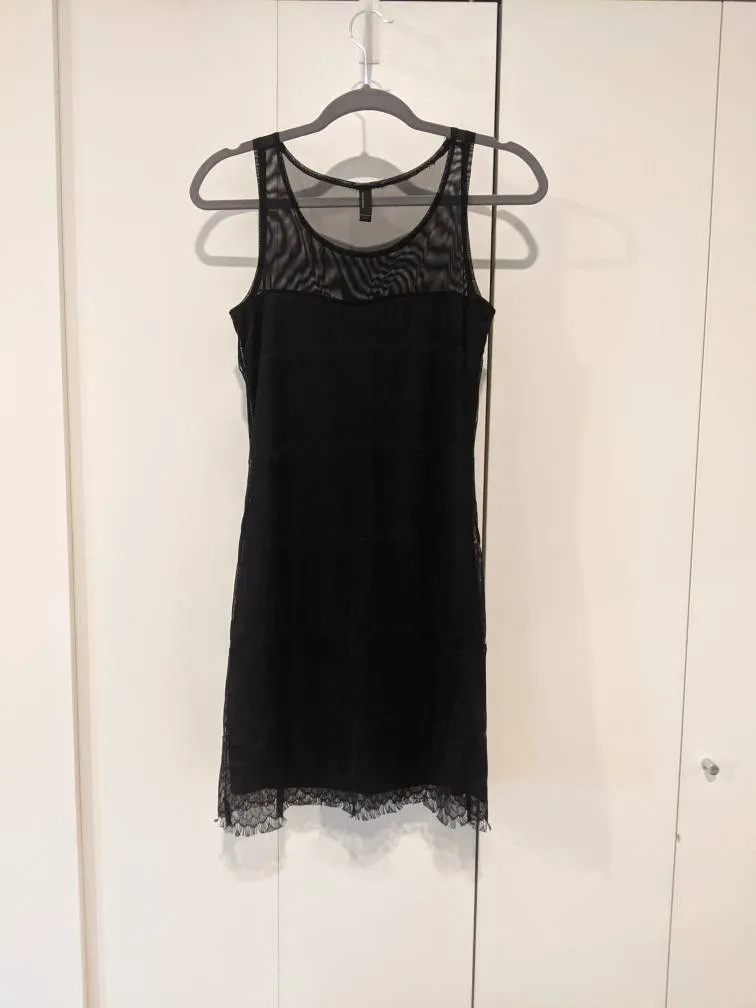 Black & Navy Lace Dress photo 1