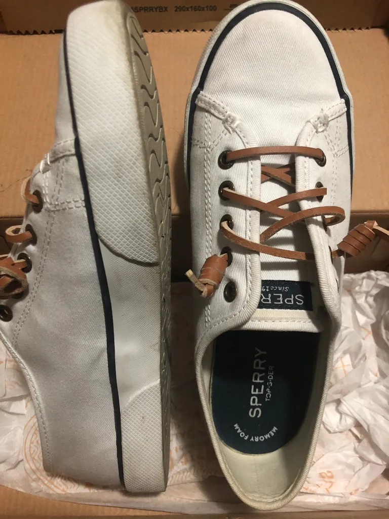 White Sperry Shoes photo 1