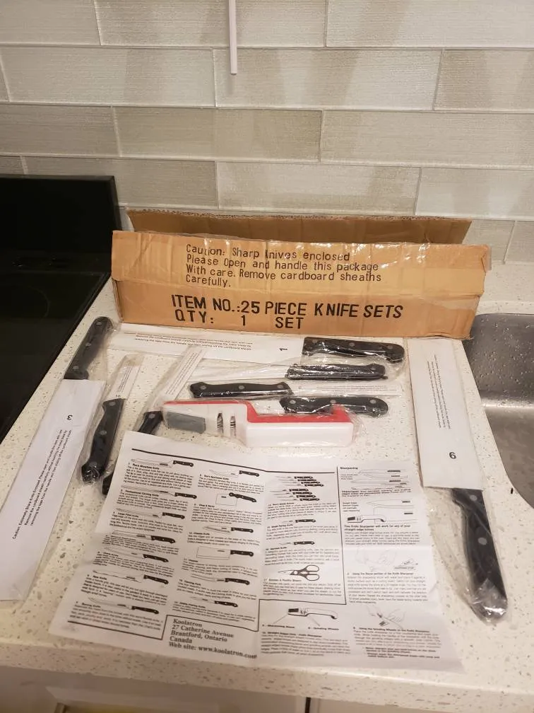 25 Pc Knife Set. New From The BAY photo 1