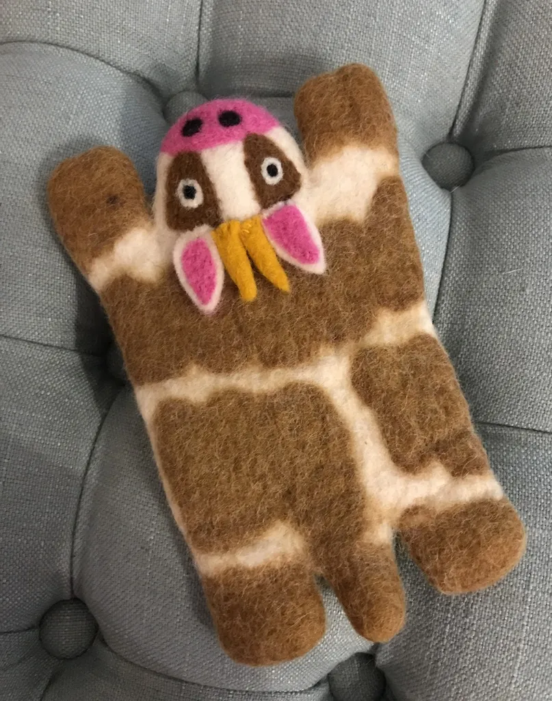 Felted Cow Coaster photo 1