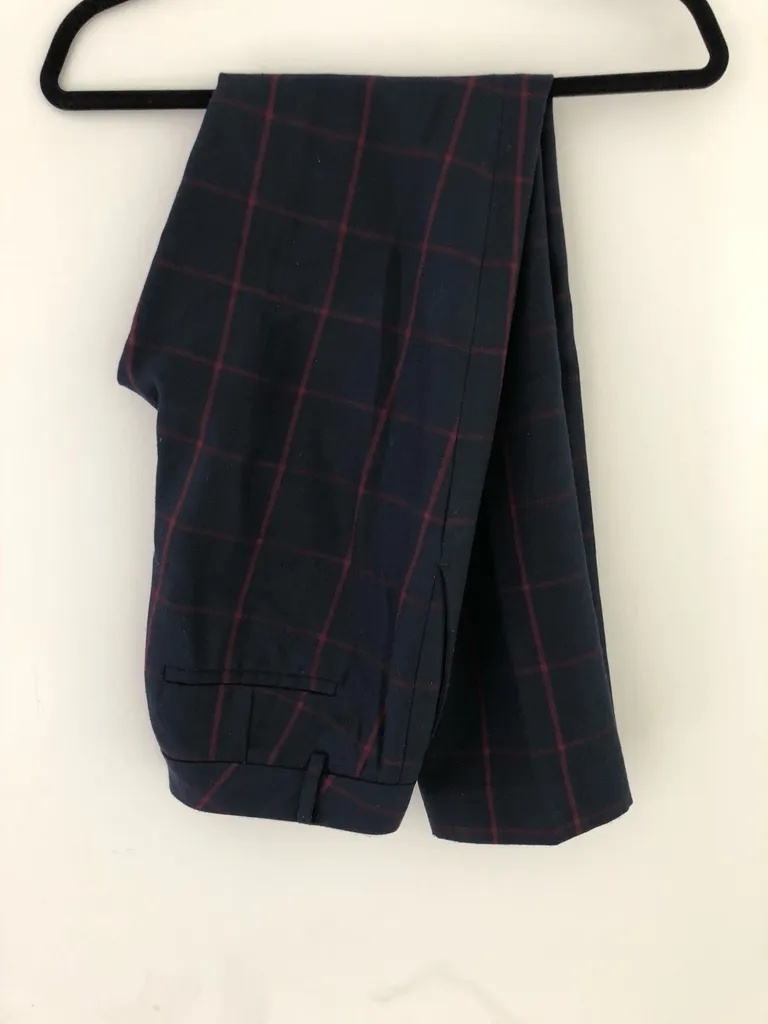 Grey & Blue Wool Pants photo 1