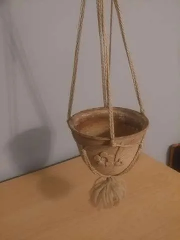 Macrame & ceramic pot photo 1