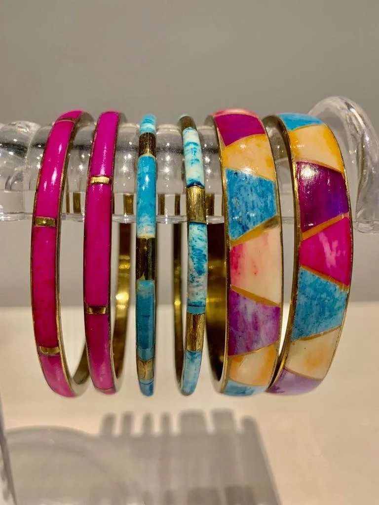 Vibrant Multi-Coloured Bracelets 2 3/4" photo 1