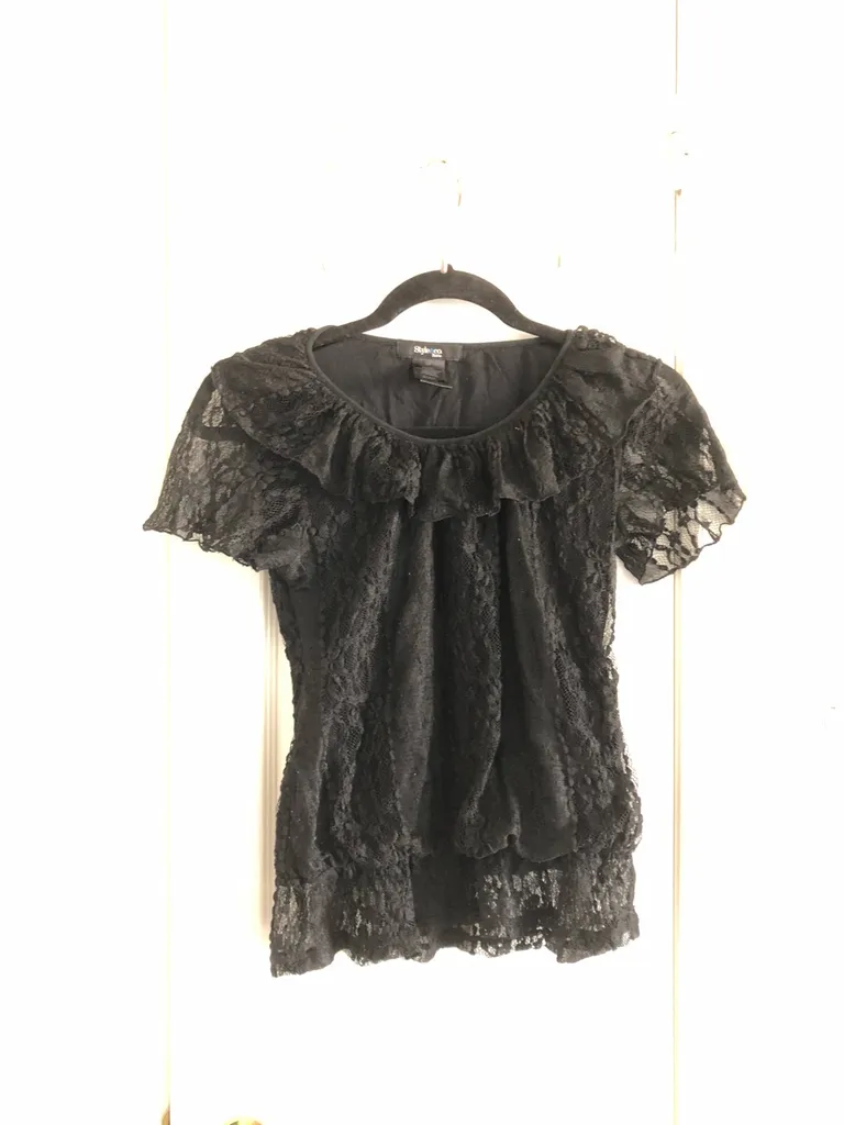 Lacy Black Top photo 1