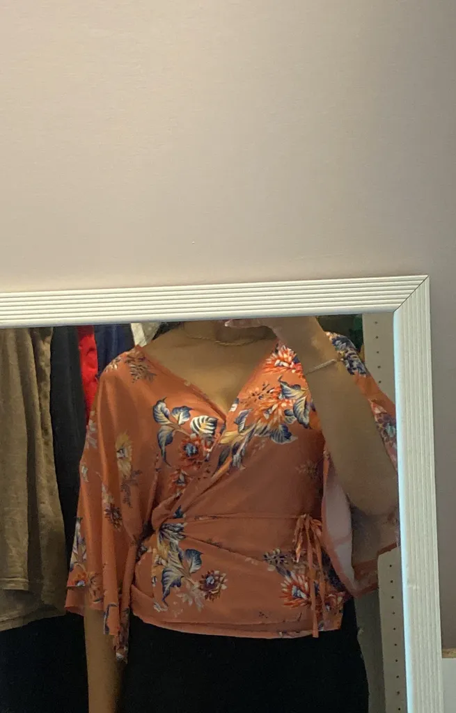 Floral Wrap Top photo 1