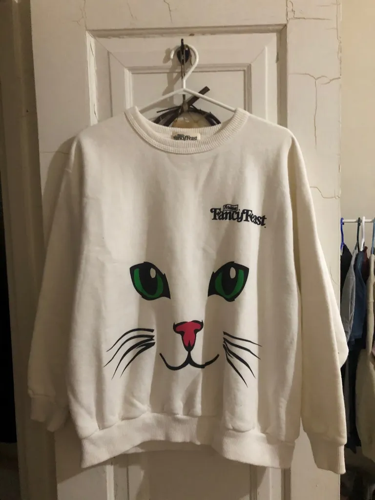 Vintage Fancy Feast Cat Sweater photo 1