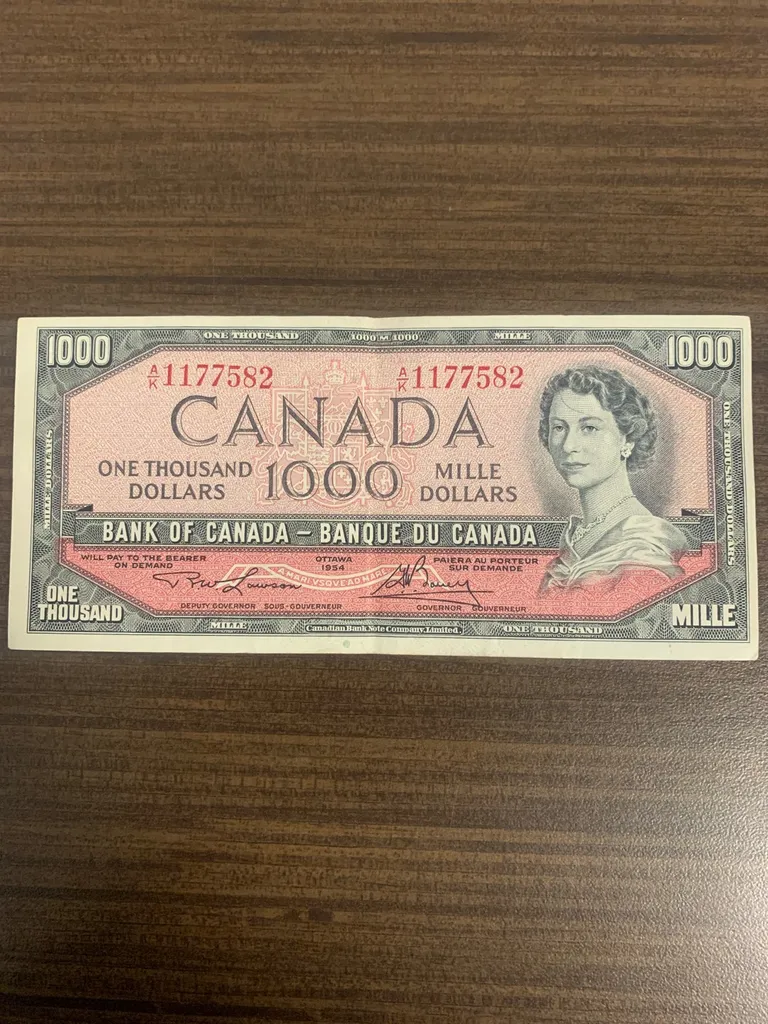 $1000 Old Canadian Dollar Bill photo 1