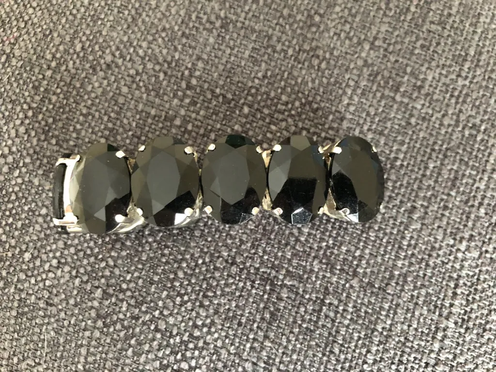 Large Black Beaded Bracelet photo 1