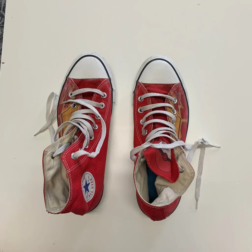 Converse shoe - custom red rustic pokémon pikachu photo 1