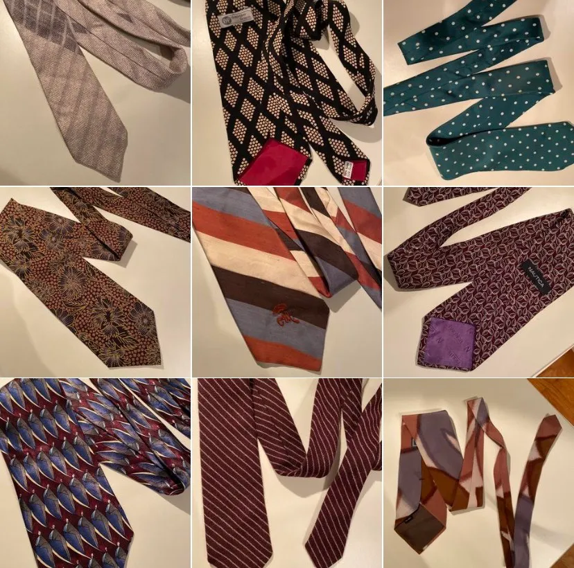 9 Mens Ties Neckties, men’s vintage retro accessories, for su... photo 1