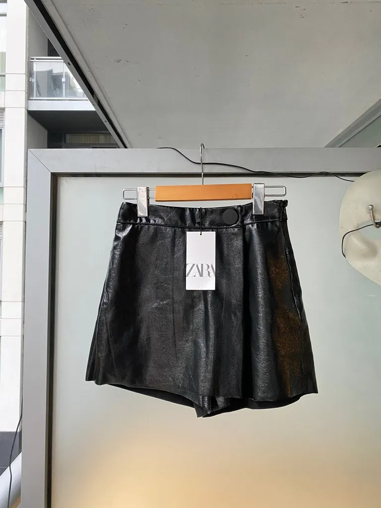 zara faux leather skort new photo 1