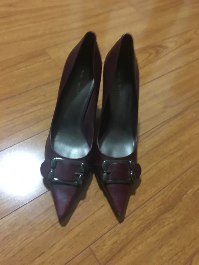 Burgundy Stilettos With Buckle photo 1