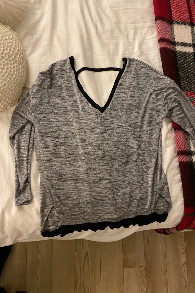 Silver Open Back Top - Zara - Medium photo 1