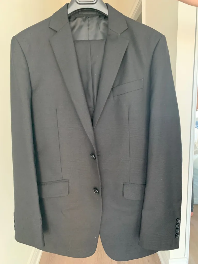 Custom Made Suit. Black. photo 1