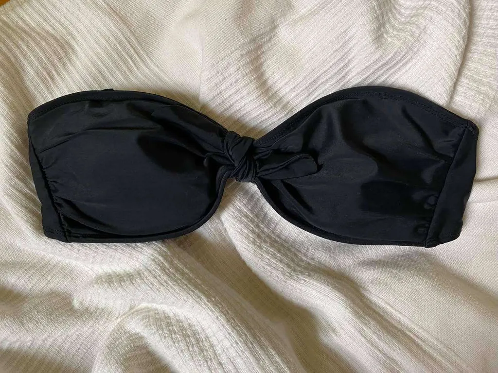 Bluenotes Black Bandeau Bikini Top (size L) photo 1