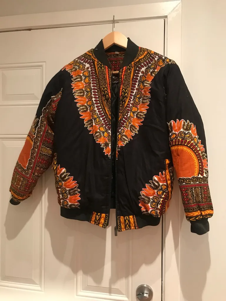 African Print Bomber Jacket photo 1